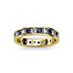 2 - Livia 2.40 mm Blue Sapphire and Diamond Eternity Band 