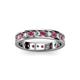 2 - Livia 2.40 mm Rhodolite Garnet and Diamond Eternity Band 