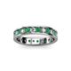 2 - Livia 2.40 mm Emerald and Diamond Eternity Band 