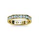 2 - Livia 2.40 mm Aquamarine and Diamond Eternity Band 