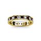 2 - Livia 2.40 mm Red Garnet and Diamond Eternity Band 