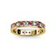 2 - Livia 2.40 mm Rhodolite Garnet and Diamond Eternity Band 
