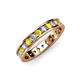 3 - Livia 2.40 mm Yellow Sapphire and Diamond Eternity Band 