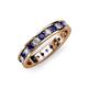 3 - Livia 2.40 mm Blue Sapphire and Diamond Eternity Band 