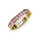3 - Livia 2.40 mm Pink Sapphire and Diamond Eternity Band 