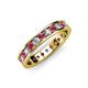3 - Livia 2.40 mm Rhodolite Garnet and Diamond Eternity Band 