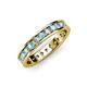3 - Livia 2.40 mm Aquamarine and Diamond Eternity Band 
