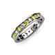 3 - Livia 2.40 mm Yellow and White Diamond Eternity Band 