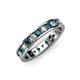 3 - Livia 2.40 mm London Blue Topaz and Diamond Eternity Band 
