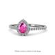 1 - Arella Desire Pink Sapphire and Diamond Halo Engagement Ring 