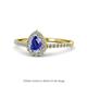 1 - Arella Desire Tanzanite and Diamond Halo Engagement Ring 