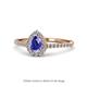 1 - Arella Desire Tanzanite and Diamond Halo Engagement Ring 