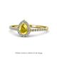 1 - Arella Desire Yellow Sapphire and Diamond Halo Engagement Ring 