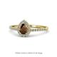 1 - Arella Desire Smoky Quartz and Diamond Halo Engagement Ring 