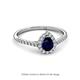 2 - Arella Desire Blue Sapphire and Diamond Halo Engagement Ring 