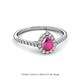 2 - Arella Desire Pink Sapphire and Diamond Halo Engagement Ring 