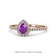 1 - Arella Desire Amethyst and Diamond Halo Engagement Ring 
