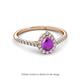 2 - Arella Desire Amethyst and Diamond Halo Engagement Ring 