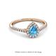 2 - Arella Desire Blue Topaz and Diamond Halo Engagement Ring 