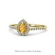 1 - Arella Desire Citrine and Diamond Halo Engagement Ring 