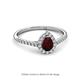 2 - Arella Desire Red Garnet and Diamond Halo Engagement Ring 