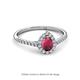 2 - Arella Desire Rhodolite Garnet and Diamond Halo Engagement Ring 