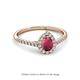 2 - Arella Desire Rhodolite Garnet and Diamond Halo Engagement Ring 