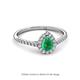 2 - Arella Desire Emerald and Diamond Halo Engagement Ring 