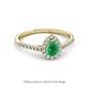 2 - Arella Desire Emerald and Diamond Halo Engagement Ring 
