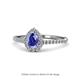 1 - Arella Desire Tanzanite and Diamond Halo Engagement Ring 