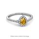 2 - Arella Desire Citrine and Diamond Halo Engagement Ring 