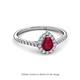 2 - Arella Desire Ruby and Diamond Halo Engagement Ring 