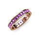 4 - Livia 2.70 mm Amethyst Eternity Band 