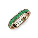4 - Livia 2.70 mm Emerald Eternity Band 
