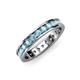 4 - Livia 2.70 mm Aquamarine Eternity Band 