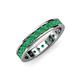 4 - Livia 2.70 mm Emerald Eternity Band 