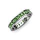 4 - Livia 2.70 mm Green Garnet Eternity Band 