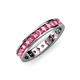 4 - Livia 2.70 mm Pink Tourmaline Eternity Band 