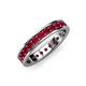 4 - Livia 2.70 mm Ruby Eternity Band 