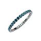 4 - Joyce 2.00 mm Blue Diamond Eternity Band 