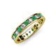 3 - Livia 2.70 mm Emerald and Diamond Eternity Band 