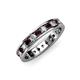 3 - Livia 2.70 mm Red Garnet and Diamond Eternity Band 