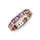 3 - Livia 2.70 mm Amethyst and Diamond Eternity Band 