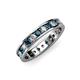 3 - Livia 2.70 mm Blue and White Diamond Eternity Band 