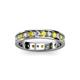 2 - Livia 2.70 mm Yellow and White Diamond Eternity Band 