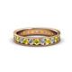 1 - Livia 2.70 mm Yellow and White Diamond Eternity Band 