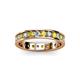2 - Livia 2.70 mm Yellow and White Diamond Eternity Band 