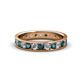 1 - Livia 2.70 mm London Blue Topaz and Diamond Eternity Band 