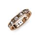 3 - Livia 2.70 mm Smoky Quartz and Diamond Eternity Band 