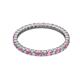 2 - Joyce 2.00 mm Pink Sapphire and Diamond Eternity Band 
